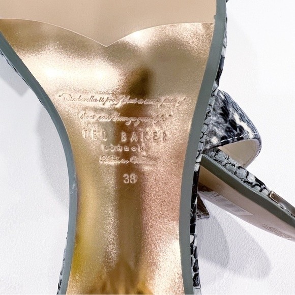 TED BAKER LONDON Manyap Snake Sandal Size 38 NEW NIB - Picture 15 of 15